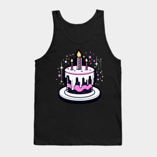 Birthday Cake Illustration Tank Top